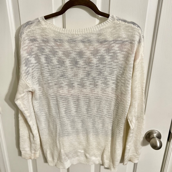 Cream black and blush knit sweater size XS - Picture 4 of 7